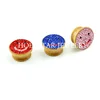 Popular piercing Crystal Ear Tunnel Piercing Jewelry Smiling Face In Wood Wheel Ear Plugs piercing Earrings