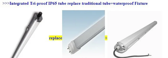 energy saving lamp tri-proof led light 5000lm/1200mm/55w plastic one piece extrusion