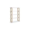 Original Factory High Gloss White Wood Paper Display Bookshelf