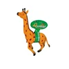 Lifelike 10 Inch Tie On Cards PVC Plastic Kid Toys Stuffed Animals Tiger Giraffe Toy With Soft Cotton Filling