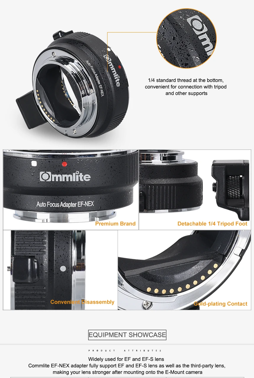 Commlite Cm Ef Nex Electronic Af Lens Mount Adapter From Ef Ef S Lens To Sony E Mount Nex r Full Frame Buy E Mount Lens Adapter Af Lens Mount Adapter Lens Adapter For Sony Canon Product