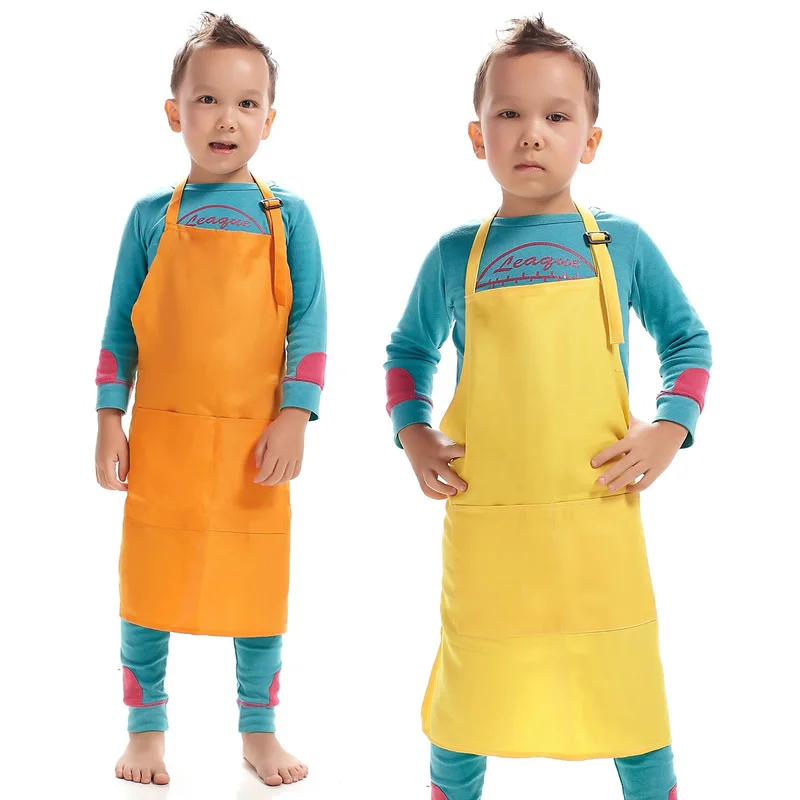 

Kindergarten children hanging neck apron kids child sleeveless painting baking kitchen aprons dressing clothing custom logo, N/a