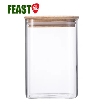 square glass containers with lids