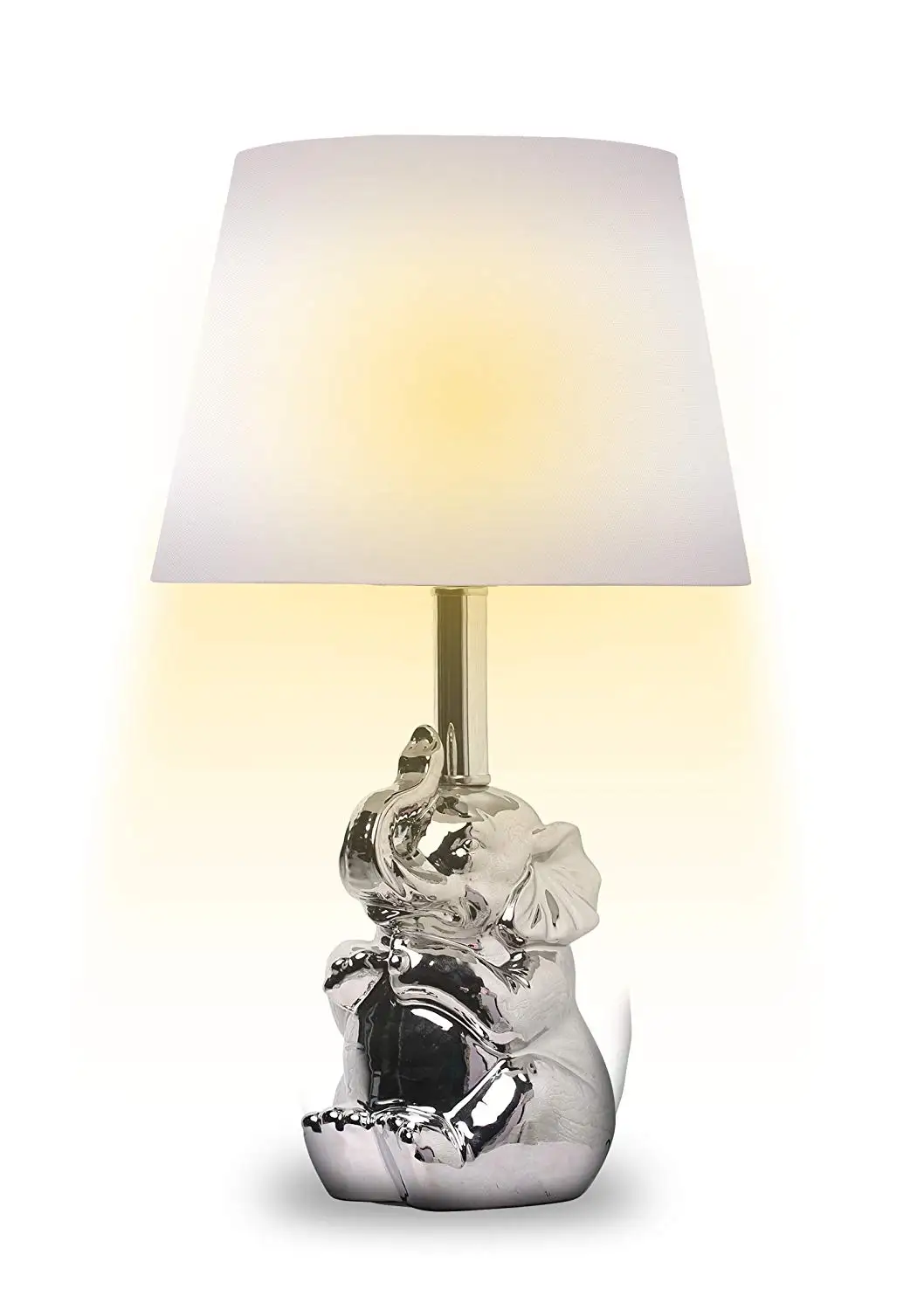 Battery Operated Table Lamps With Shade Find Get Quotations 19 Ceramic Elephant Gold Silver Finish Table Lamps With Shade