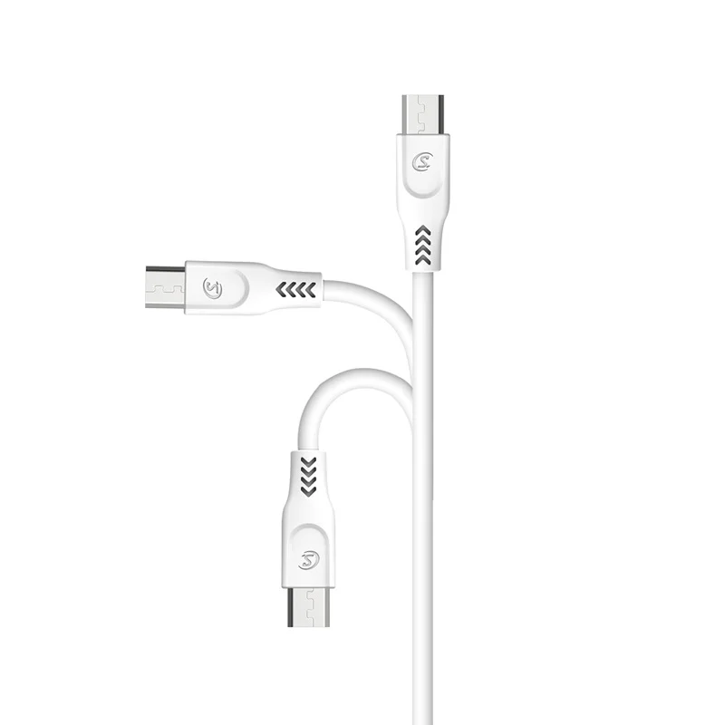 

Customized logo type c charger data cable, White