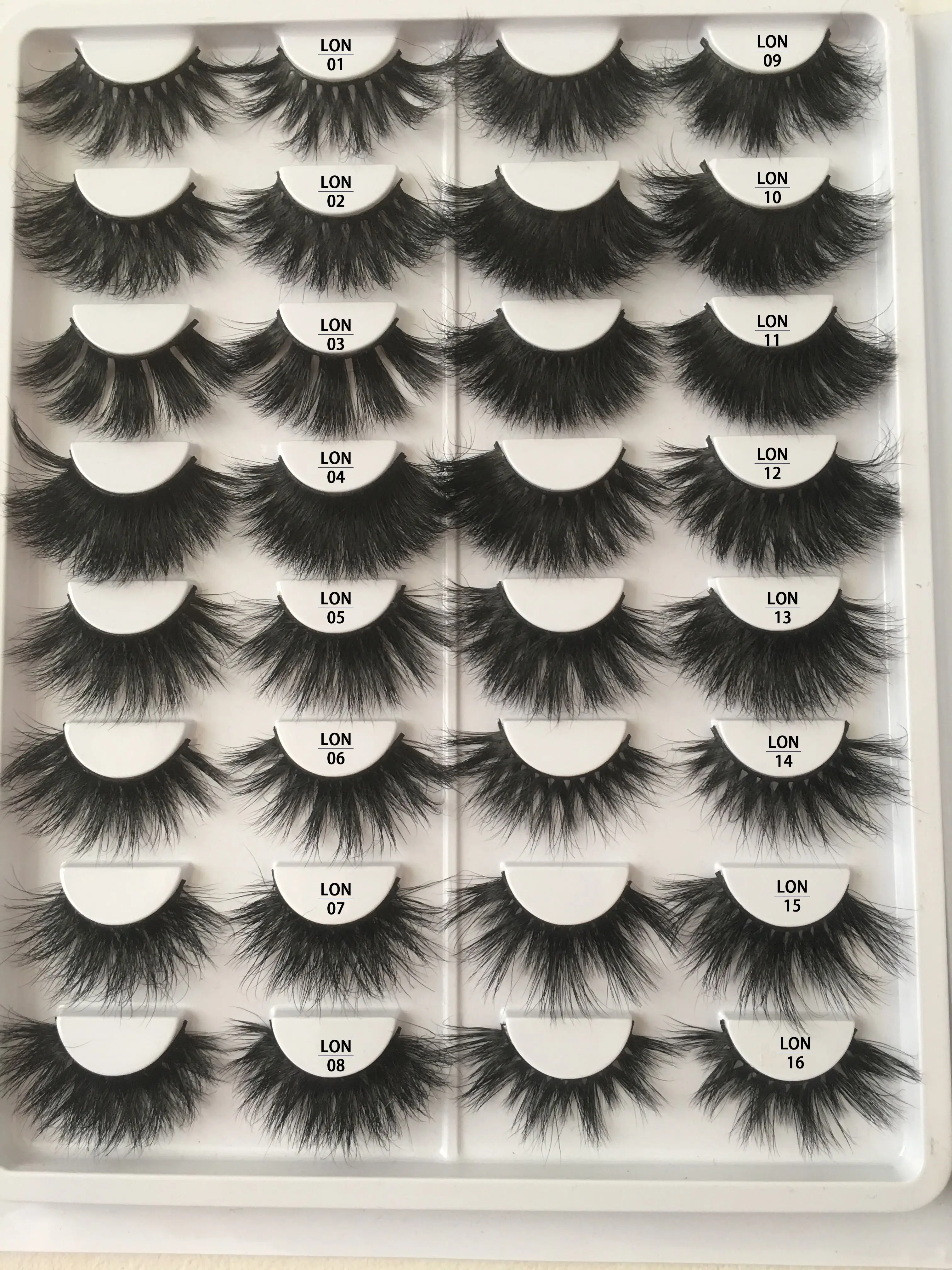 Lon21 wholesale private label 5d mink lashes 25mm long hair 100% siberian mink fur eyelashes with own brand