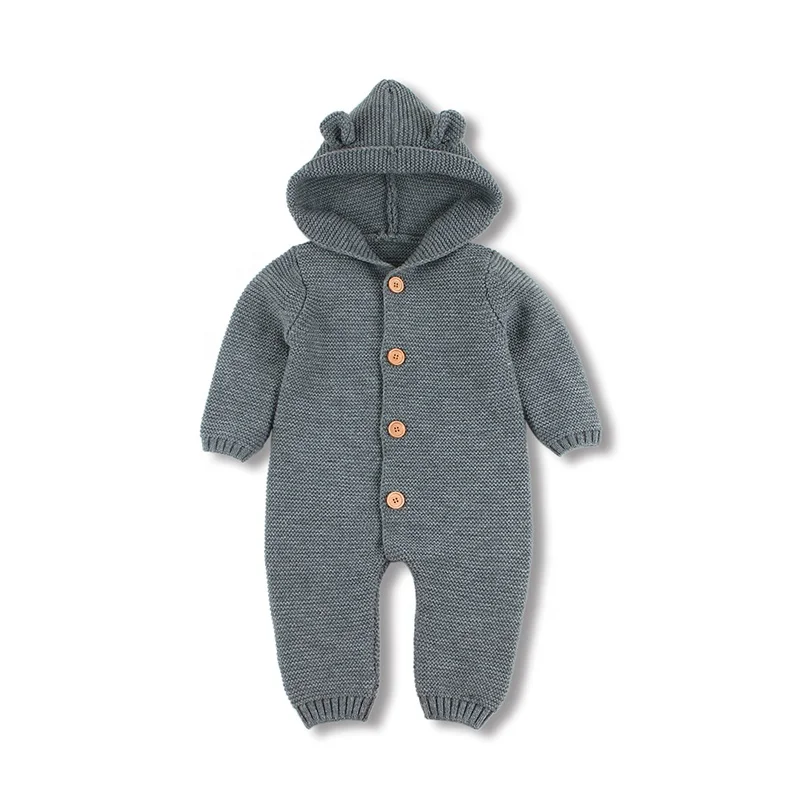 

Baby Rompers Knitted Fashion Solid Color Newborn Boys Girls Jumpsuits Long Sleeve Infant Kids Overalls Autumn Winter Clothes