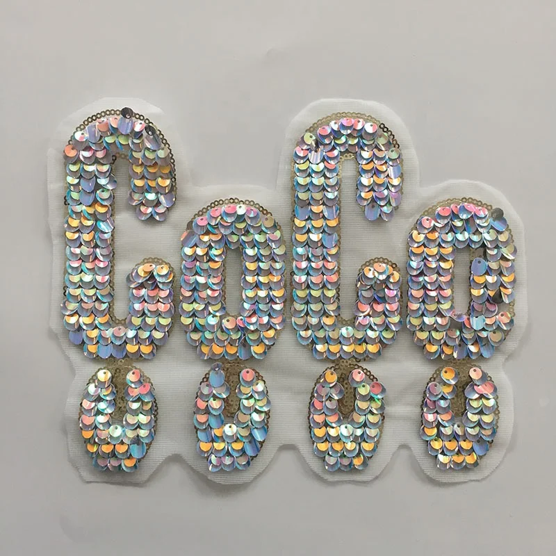 

Wholesale Custom Sequin Patch Sequin Iron On Patches For Shirts, Custom color