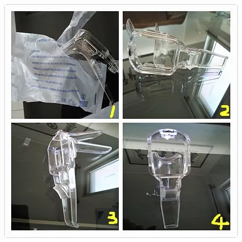 disposable plastic vaginal speculum with light source  use steps.jpg