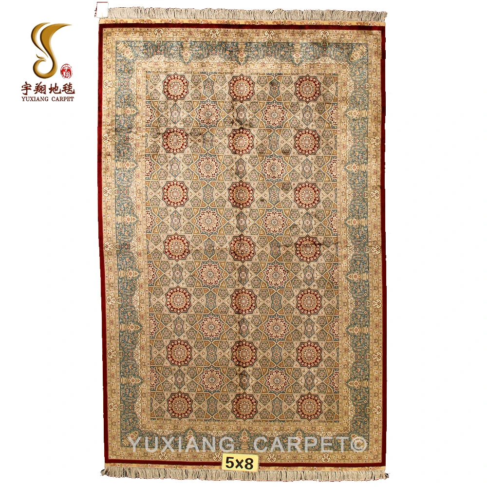 

YUXIANG carpet modern 5x8ft tabriz carpet prices pure silk rug
