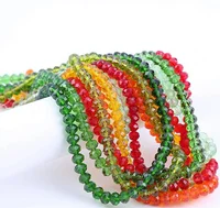 

Wholesale Chinese Jewelry Decorating Colorful Crystal Flat Round Beads Glass Faceted Rondelle Beads