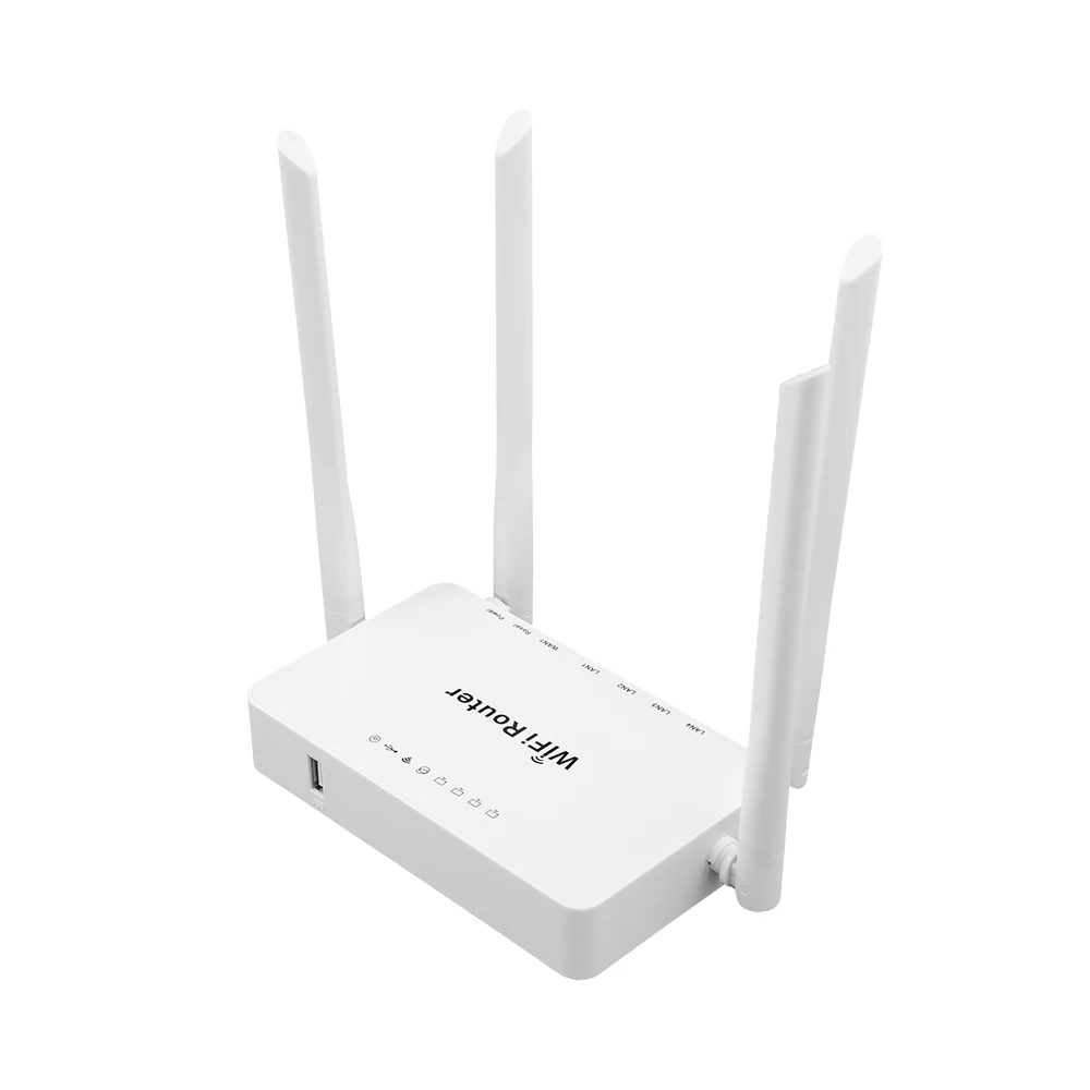 

Wholesale 300Mbps 2.4G 192.168.1.1 home used stable performance Openwrt software wireless router, White