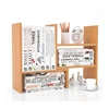 Adjustable Bamboo Desktop Bookshelf Countertop Bookcase,Book Storage Organizer Display Shelf Rack