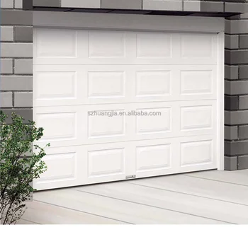 Automatic White Galvanized Steel With Foam Folding Garage Door 8x7