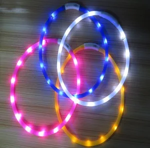 Image of DIY waterproof Led Dog Collar usb rechargeable self cut
