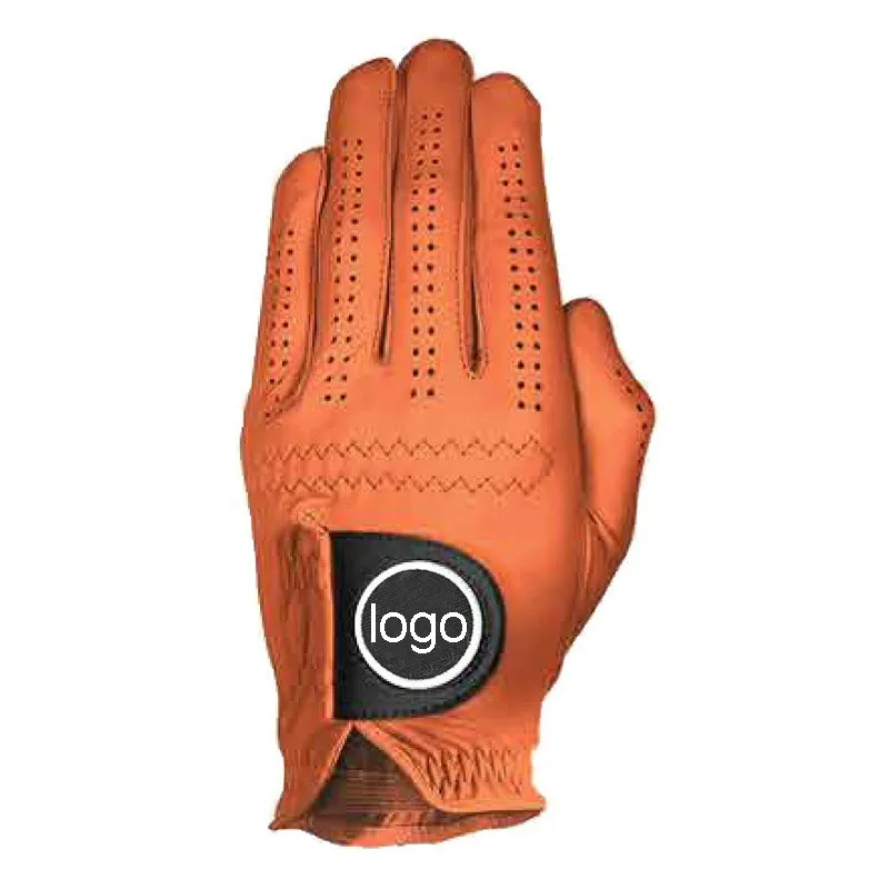 Custom Full Color Indonesia Soft Cabretta Leather Golf Sport Glove