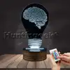 Intelligence Knowledge Brain Light Bulb Designed Lamp LED Night Light Table Lamp Brainy Bulb 3D Optical illusion Lamp