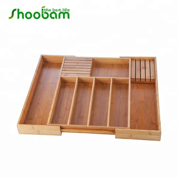 Bamboo Expandable Kitchen Drawer Organizer Cutlery Tray Buy