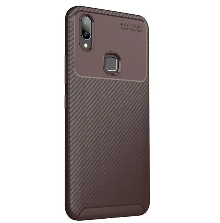 

Laudtec New Carbon Fiber Soft Tpu Back Cover Phone Case For VIVO Y83 Pro, Black;blue;brown