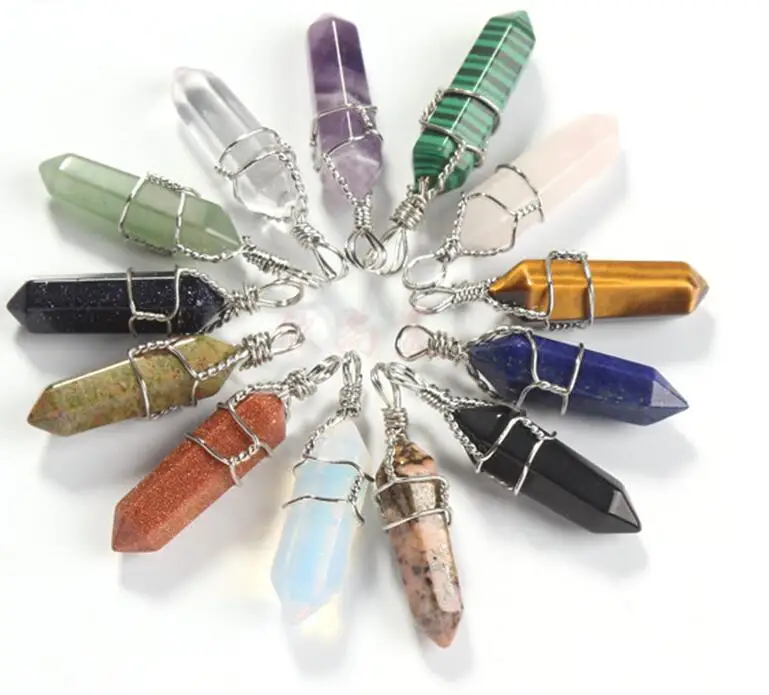 

CRYSTAL GEMSTONE PENDANT FOR NECKLACE CHAKRA HEALING POINT