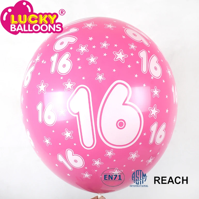 100pcs Baby 1st First Birthday Balloons Girl Boy Printed Number 1