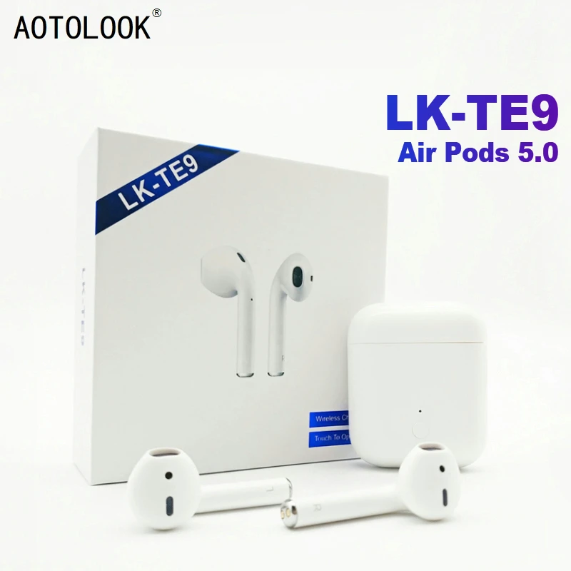 

AOTOLOOK LK-TE9 Touch Type Wireless Sports Headphone In Ear earbuds TWS earphones Wireless Charging Suitable for Android iPhone