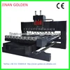 multiple spindles wood CNC router with 4 axis Rotary cylinder
