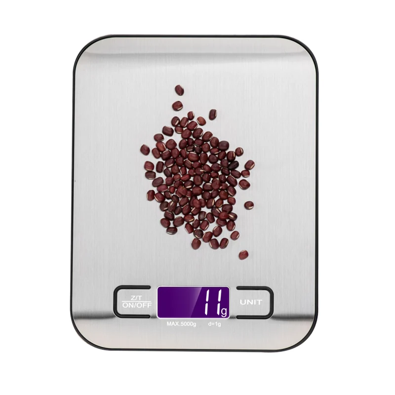 

Amazon hot sell 5kg stainless steel digital food kitchen scales kitchen item, Silver