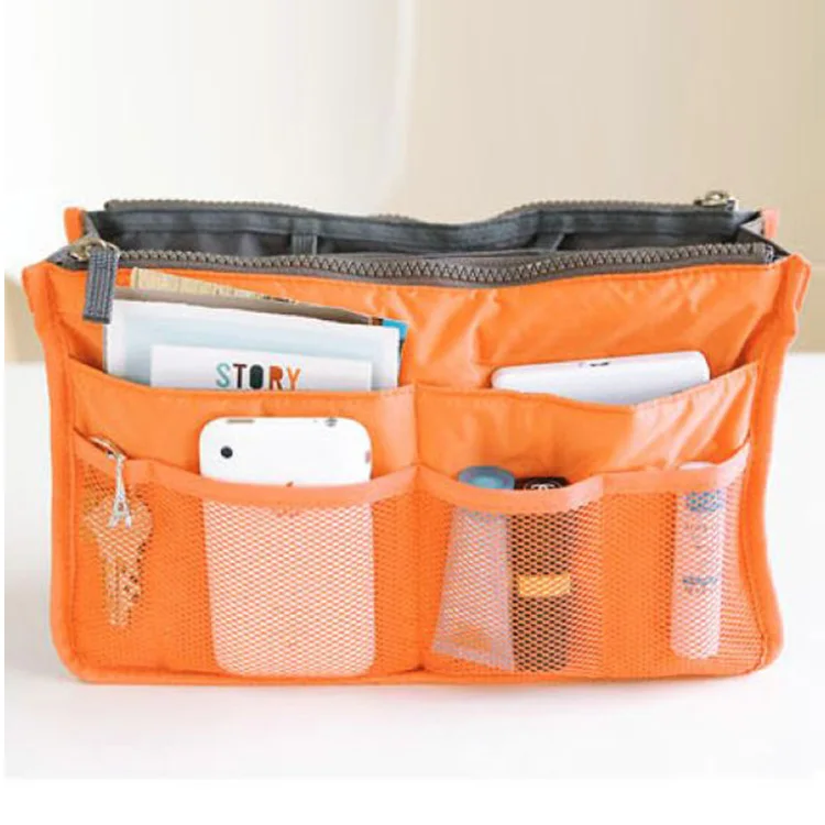 

Factory Make up promotional cosmetic handbag organizer bag, Orange,army green,sky blue,navy,purple,grey,brown,black,pink,blue,red