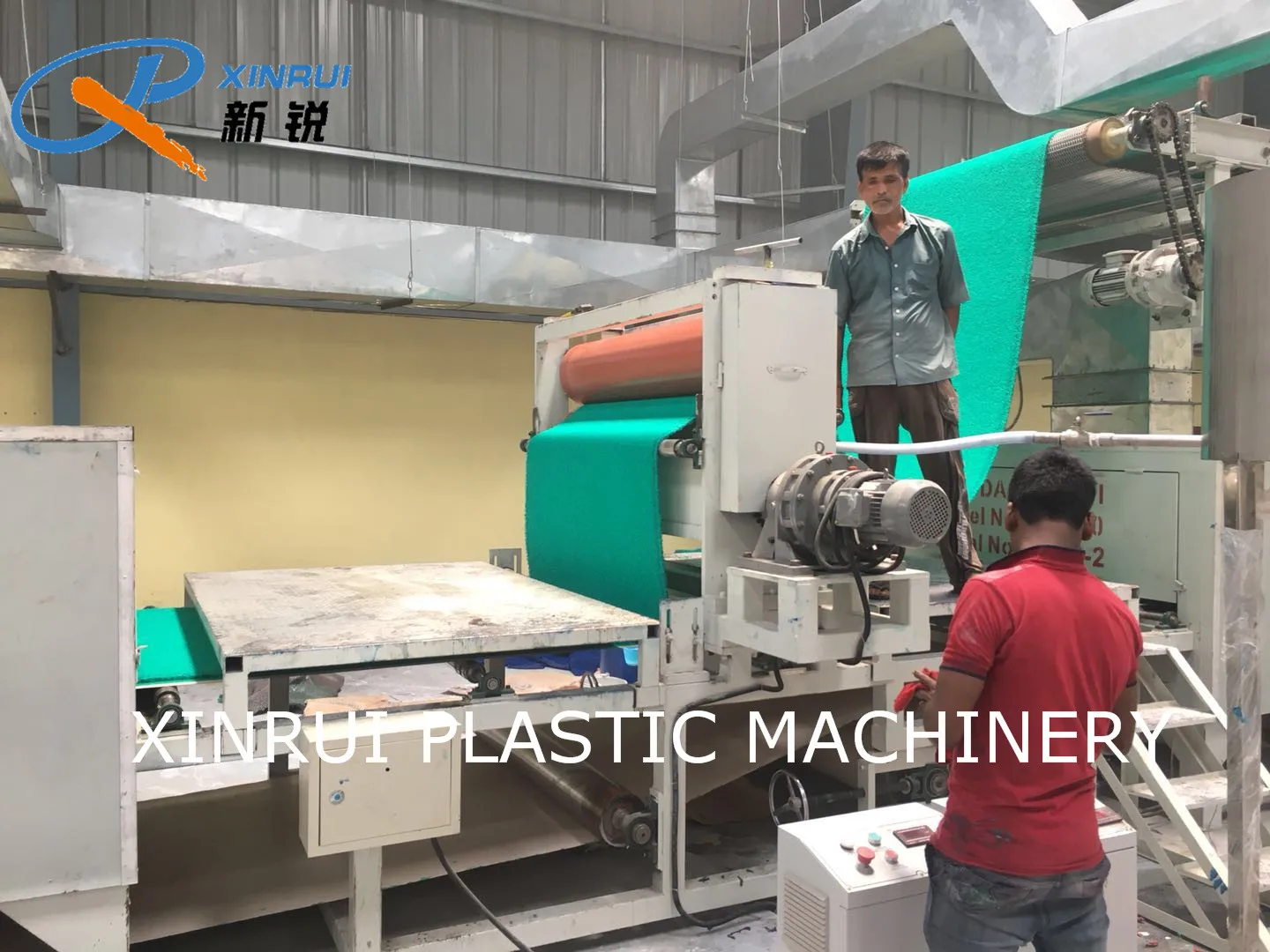 PVC floor spray silk carpet mat production line machine