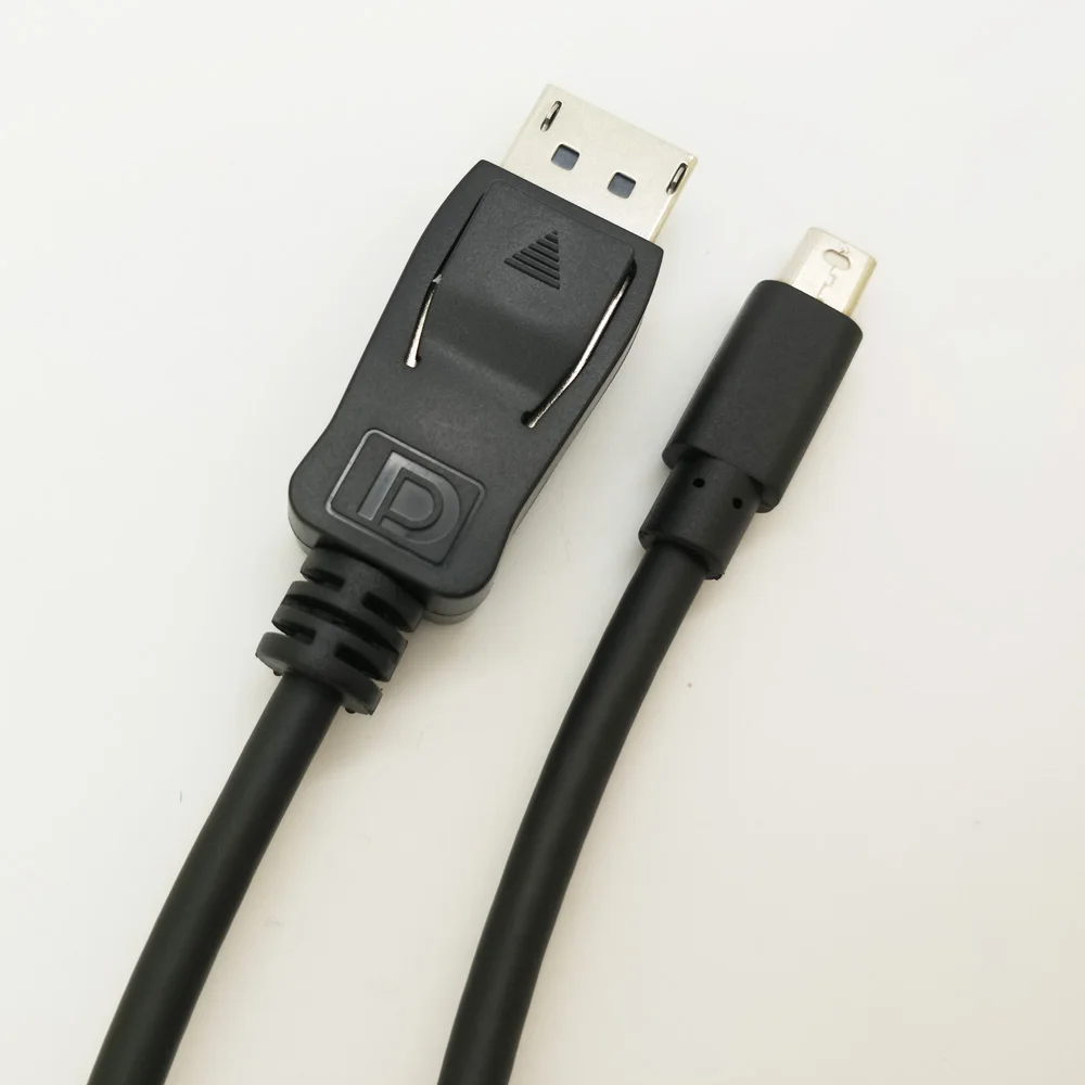 Mini DisplayPort на DisplayPort кабель (Mini DP к DP) в черных 6 футов
