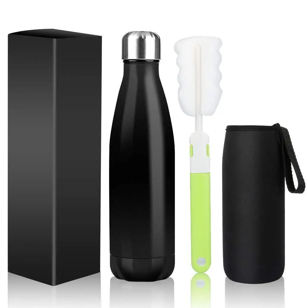 Custom color paint cola shape water bottle 500ml water cup vacuum stainless steel bottle