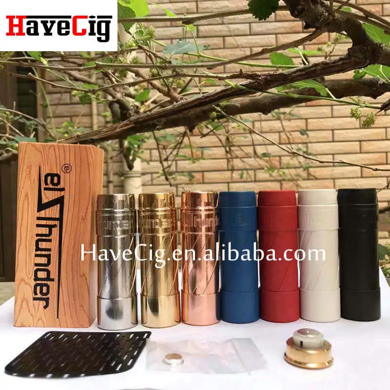 

HaveCig wholesale Elthunder mod with high qualuty Thunder 21700 mod fit with 21700 battery El thunder mech in stock, Red;blue;green;silver;white;gold;copper;black