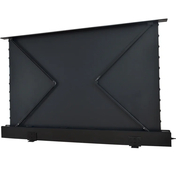 Portable Floor Rising Roll Up Intelligent Electric Projection Screen