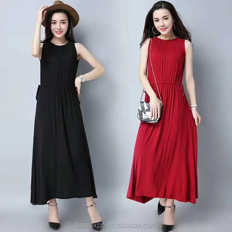 

wholesale latest design women fashion black long casual dress, As photos