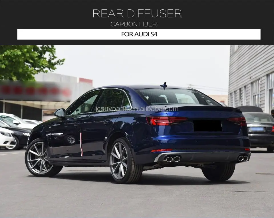 High Quality A4 Carbon Fiber Rear Bumper Diffuser Lip For Audi A4 B9