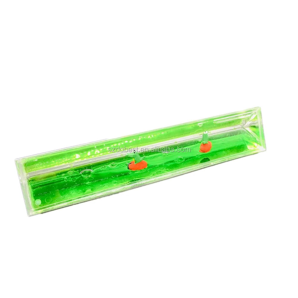 Plastic 19cm Custom Green Oil 3d Floating Liquid Triangle Ruler - Buy ...