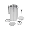 New design plunger coffee maker make tea and coffee 350 ml cafetiere stainless steel french press double wall coffee maker