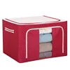 Custom Household Sorting Box 600D Oxford Cloth Blankets Closets Clothing Foldable Organizer Bag Storage Box With Clear Window