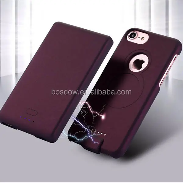 

New coming detachable multifunction portable charger case for iphone 6,6s,7 wireless phone charger, Black;navy;red;purple