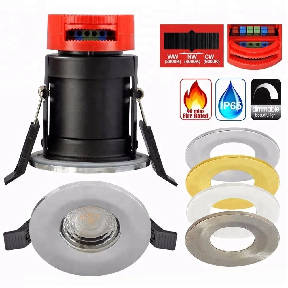 
IP65 Bezel Changeable LED Fire rated LED Downlight CCT Adjustable LED Downlight 