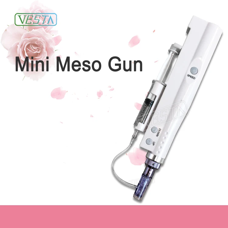 

Vesta Mini Mesogun Salon Use Microneedling Pen Derma Pen Mesogun Machine Mesogun Dermapen Needle, White