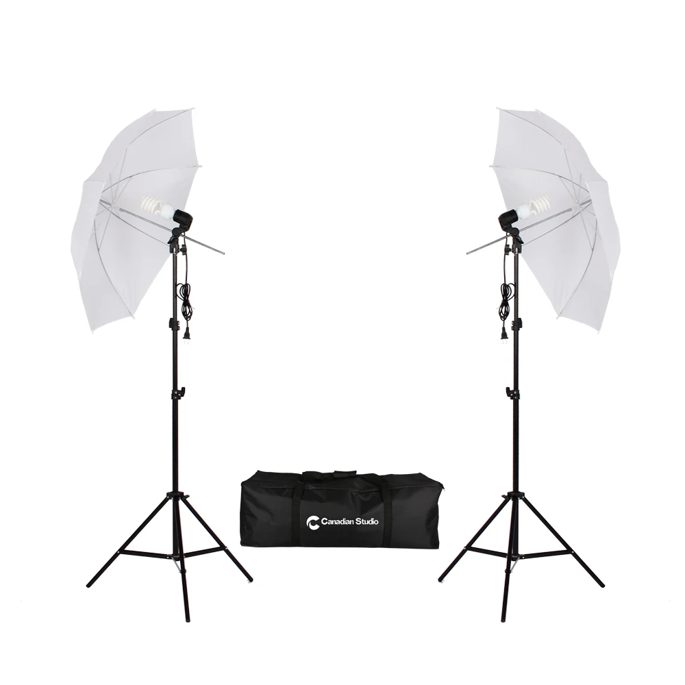 

photo studio equipment Reflective umbrella lighting kits set, Silver/black