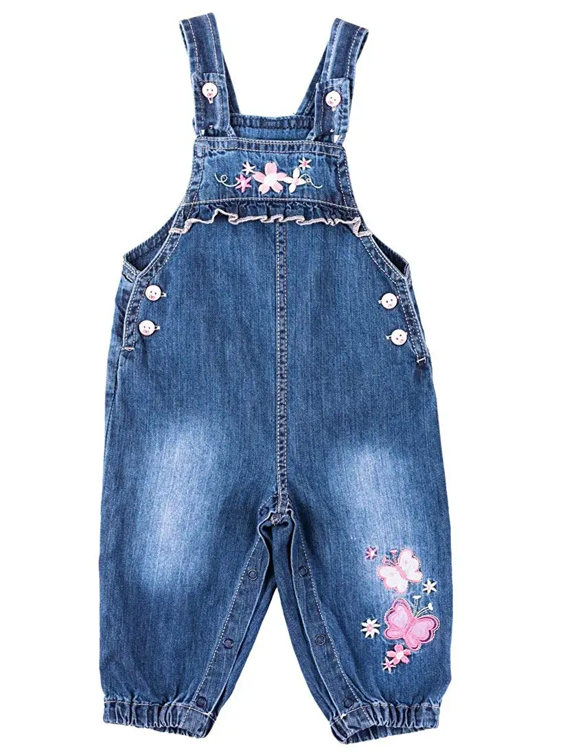 BAIXITE Baby /& Little Boy//Girl Soft Washed Denim Bib Overalls Casual Jeans 3-24 Months Various Styles