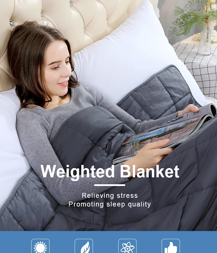 Anxiety Adult Queen Size Super Heavy 5 Lbs Heavy Duty Weighted Blankets For Autism Buy Heavy 5