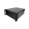 Black Metal / Steel Large 4U Rackmount ATX Server Chassis with 12 Internal Bays and 3 Cooling Fans, 1.2 mm thickness
