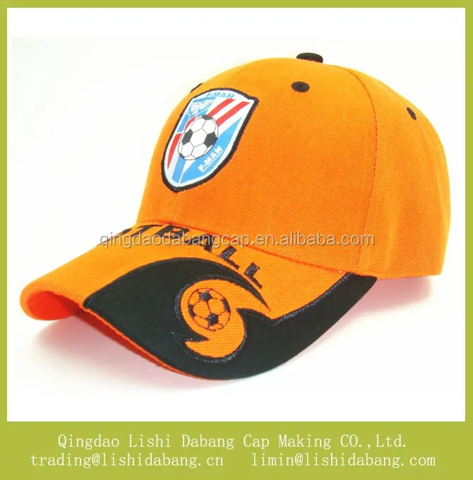 applique logo embroider children cap gold color baseball cap boy cap