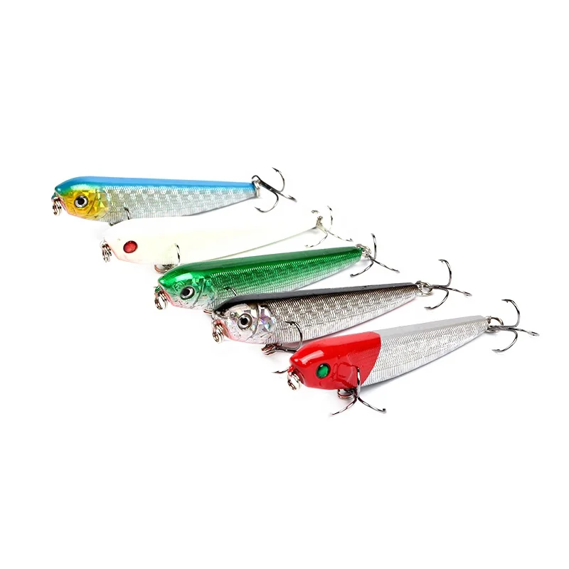 

8g 9cm fishing lure hard 5 colors plastic bait pencil lure hard bait lure