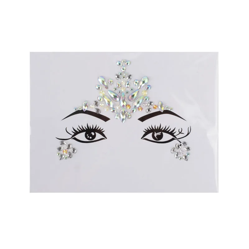 

2019 Hot Sale Customized Fashionable 3D Crystal Face Rhinestone Sticker