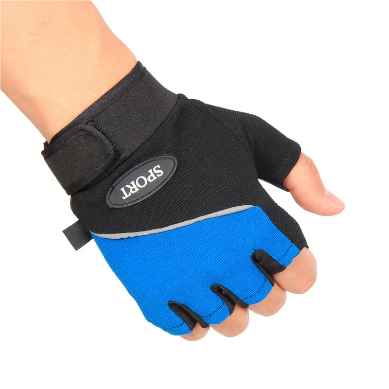 Sports protection fitness finger gloves outdoor bicycles non-slip breathable thin short cheap children's half finger gloves